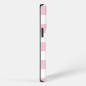 Etui iPhone 13 Pro Simple moderne tendance Monogramme rose raype (Côté droit)