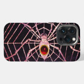 Etui iPhone 13 Pro SPIDER ET WEB Rouge Ruby Noir (Verso Horizontal)