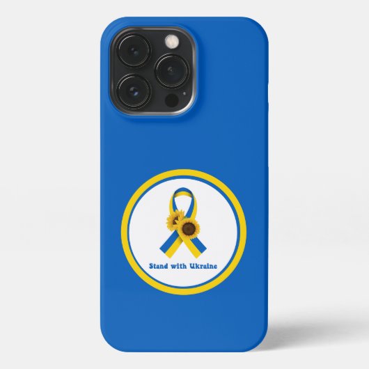 Etui iPhone 13 Pro Stand With Ukraine Support Ribbon (Verso)