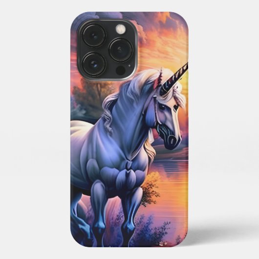 Etui iPhone 13 Pro Sunset Lake River Unicorn Seven (Verso)
