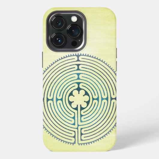 Etui iPhone 13 Pro Symbole de géométrie sacrée - Labyrinthe de Chartr (Dos)