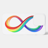 Etui iPhone 13 Pro Symbole d'infinité arc-en-ciel stratifié (Verso Horizontal)