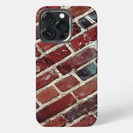 Etui iPhone 13 Pro Texture Cool de mur de briques (Dos)