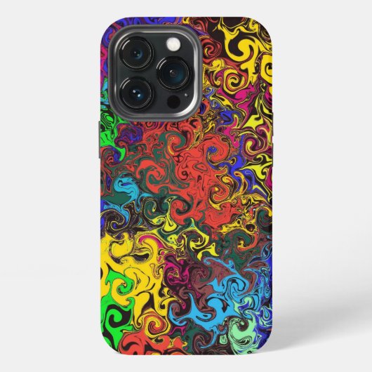 Etui iPhone 13 Pro Tourbillonneurs colorés abstraits / (Dos)