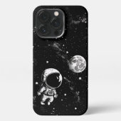 Etui iPhone 13 Pro Un Astronaut Amusant Dans L'Espace (Verso)