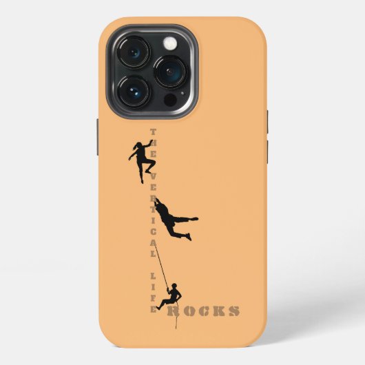 Etui iPhone 13 Pro Vie verticale - Design Escalade rock (Dos)