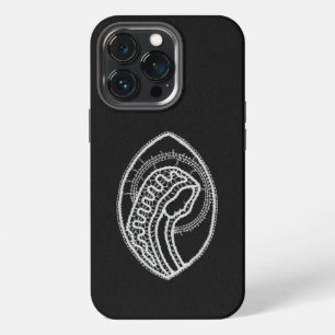 Etui iPhone 13 Pro Vierge Marie Bienheureuse Catholique Broderie Blan
