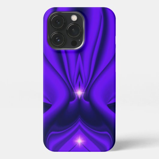 Etui iPhone 13 Pro Violet Fleur arc-en-ciel rêve deux étoiles (Verso)