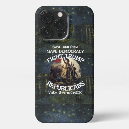 Etui iPhone 13 Pro VotezMaintenant Politique Patriotique Trump Parti  (Verso)