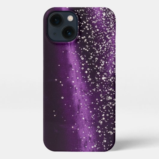 Etui iPhone 13 Purple and diamonds - Stunning Slim Fit (Verso)