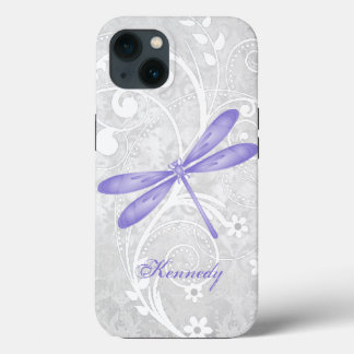 Etui iPhone 13 Purple Dragonfly Personnalisé iPhone X coque