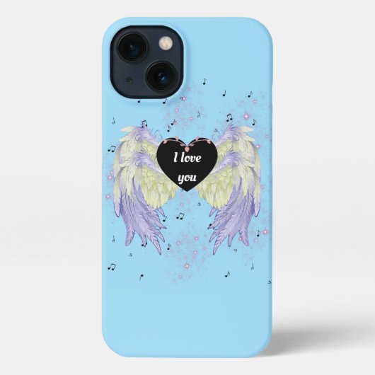 Etui iPhone 13 Rainbow angel wings (Verso)