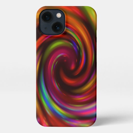 Etui iPhone 13 "Rainbow Whirlpool" (Verso)