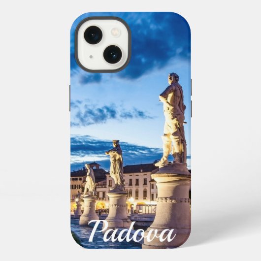 Etui iPhone 13 Rangée de statues illuminées à Padova (Verso)