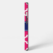Etui iPhone 13 Raspberry Moroccan #5 Navy 5c ESK Monogramme (Côté gauche)