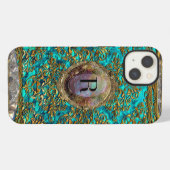 Etui iPhone 13 Ravone Damask Baroque Monogramme (Verso Horizontal)