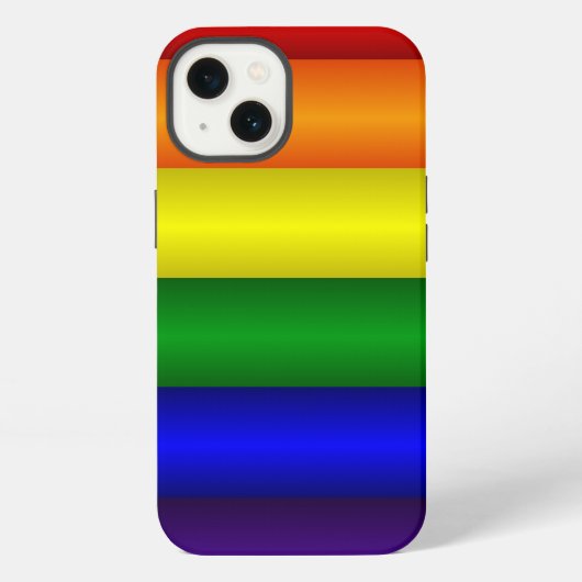 Etui iPhone 13 Rayé de couleurs de l'arc-en-ciel (Verso)