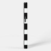 Etui iPhone 13 Rayé noir et blanc tendance (Côté droit)