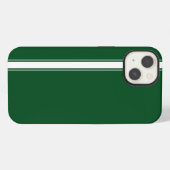 Etui iPhone 13 Rayure de course verte (Verso Horizontal)