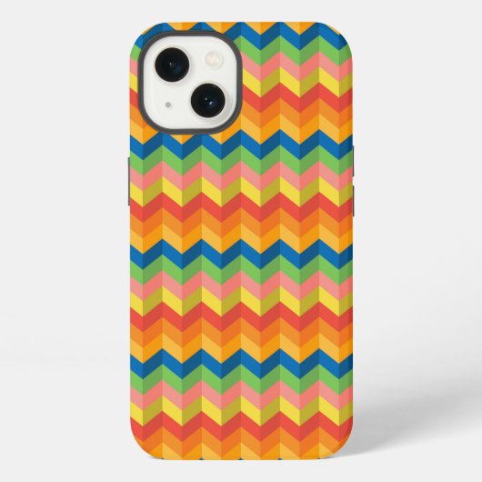 Etui iPhone 13 rayure en zigzag (Verso)