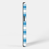 Etui iPhone 13 Rayure horizontale bleue (Côté droit)