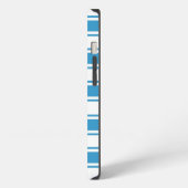 Etui iPhone 13 Rayure horizontale bleue (Côté gauche)