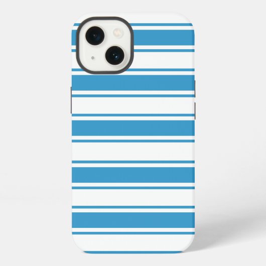 Etui iPhone 13 Rayure horizontale bleue (Verso)