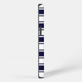 Etui iPhone 13 Rayure horizontale marine (Côté droit)