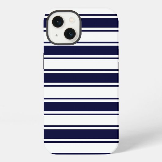 Etui iPhone 13 Rayure horizontale marine (Verso)