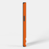 Etui iPhone 13 Rayure victorienne de kaki avec monogramme (Côté droit)