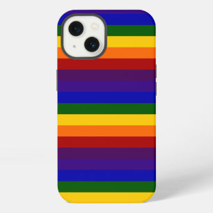 Etui iPhone 13 Rayures audacieuses d'arc-en-ciel