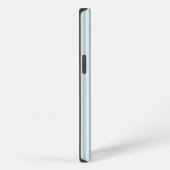 Etui iPhone 13 Rayures Bleues Clair Et Fleurs (Côté droit)