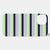 Etui iPhone 13 Rayures colorées bleues mignonnes (Verso Horizontal)