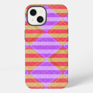 Etui iPhone 13 Rayures, Diamants, Motif à points par Shirley Tayl
