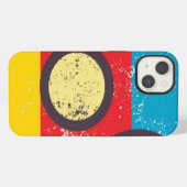 Etui iPhone 13 rayures et cercle (Verso Horizontal)