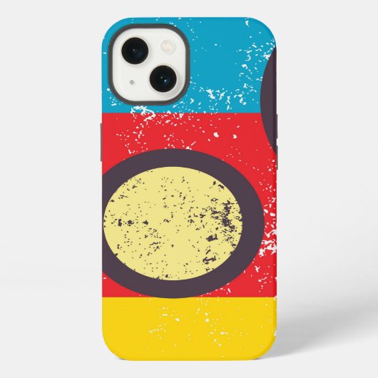 Etui iPhone 13 rayures et cercle (Verso)