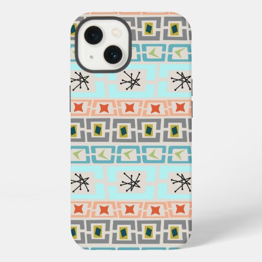 Etui iPhone 13 Rayures milieu de siècle (Verso)