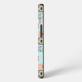 Etui iPhone 13 Rayures milieu du siècle (Côté gauche)
