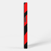 ETUI iPhone 13 RAYURES ORANGE ET NOIR (Côté droit)