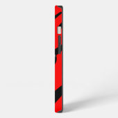 ETUI iPhone 13 RAYURES ORANGE ET NOIR (Côté gauche)