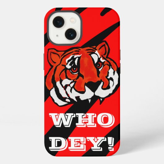 ETUI iPhone 13 RAYURES ORANGE ET NOIR (Verso)