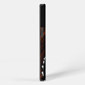 ETUI iPhone 13  RAYURES ORANGE ET NOIR    (Côté droit)