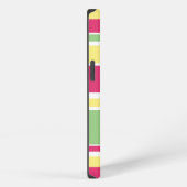 Etui iPhone 13 Rayures roses, vertes et jaunes Case-Mate iPhone c (Côté droit)