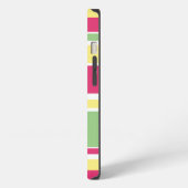 Etui iPhone 13 Rayures roses, vertes et jaunes Case-Mate iPhone c (Côté gauche)