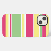 Etui iPhone 13 Rayures roses, vertes et jaunes Case-Mate iPhone c (Verso Horizontal)