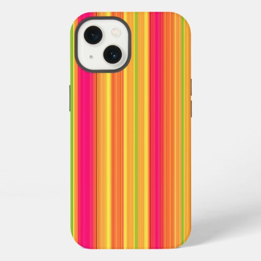 Etui iPhone 13 Rayures verticales multicolores (Verso)