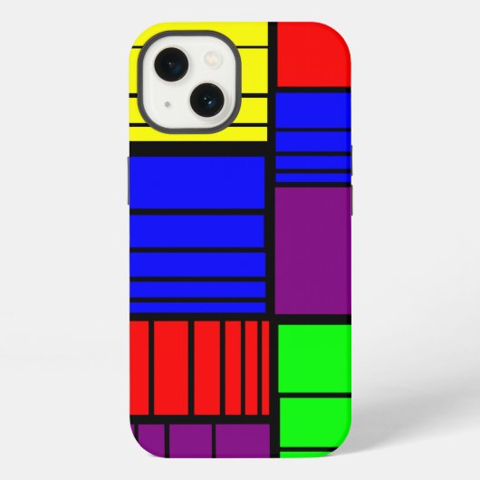 Etui iPhone 13 Rectangles divisés (Verso)