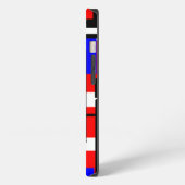Etui iPhone 13 Rectangles et lignes Bauhaus - Blanc (Côté gauche)