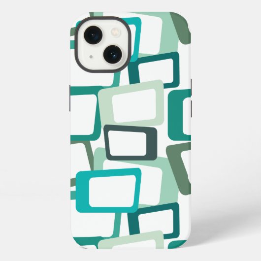Etui iPhone 13 Rectangles modernes du milieu du siècle (Verso)