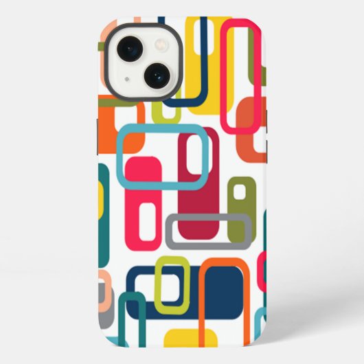 Etui iPhone 13 Rectangles Modernité du milieu du XXe siècle (Verso)